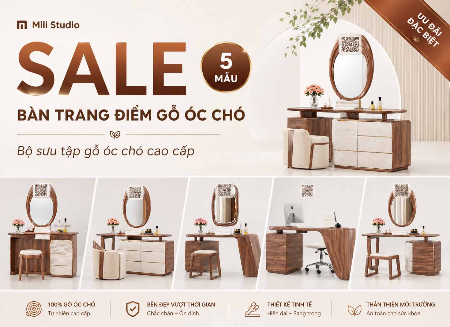 BAN TRANG DIEM GO OC CHO - 5 MAU