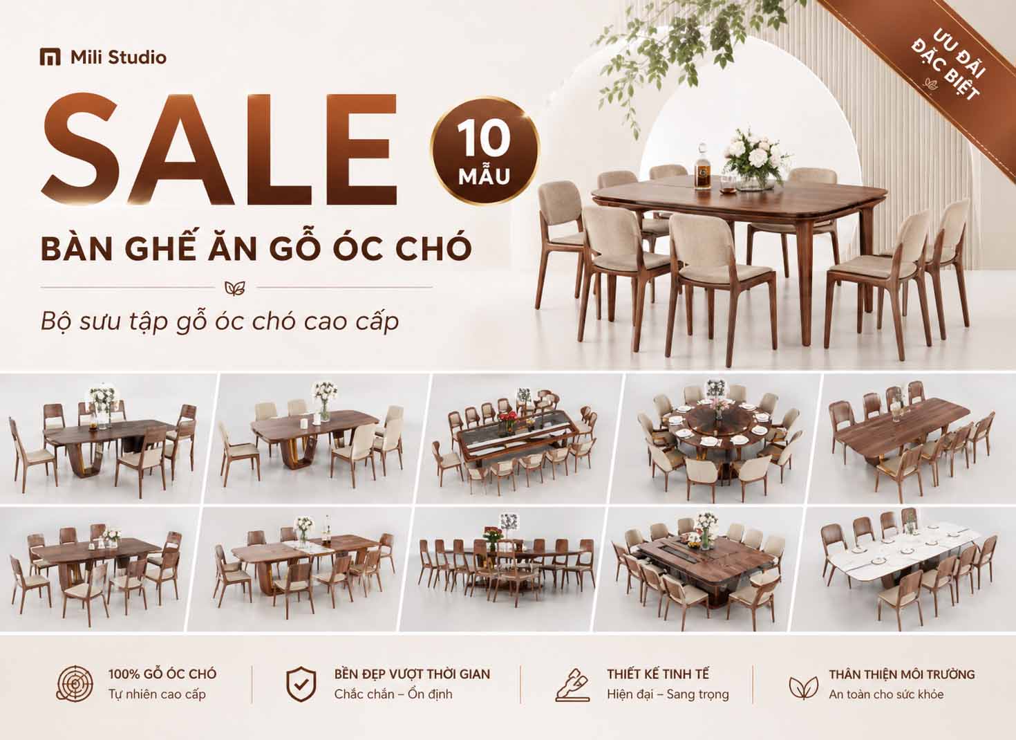 MODEL GO OC CHO BAN GHE AN - 10 MAU